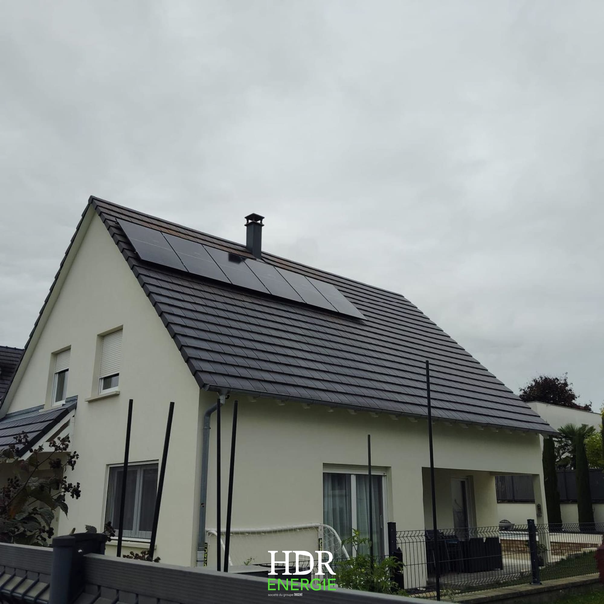 HDR Energie-Installation photovoltaïque sur toiture – 6 kWc + batterie de stockage Huawei Luna2000-7-S1 7 Kwh