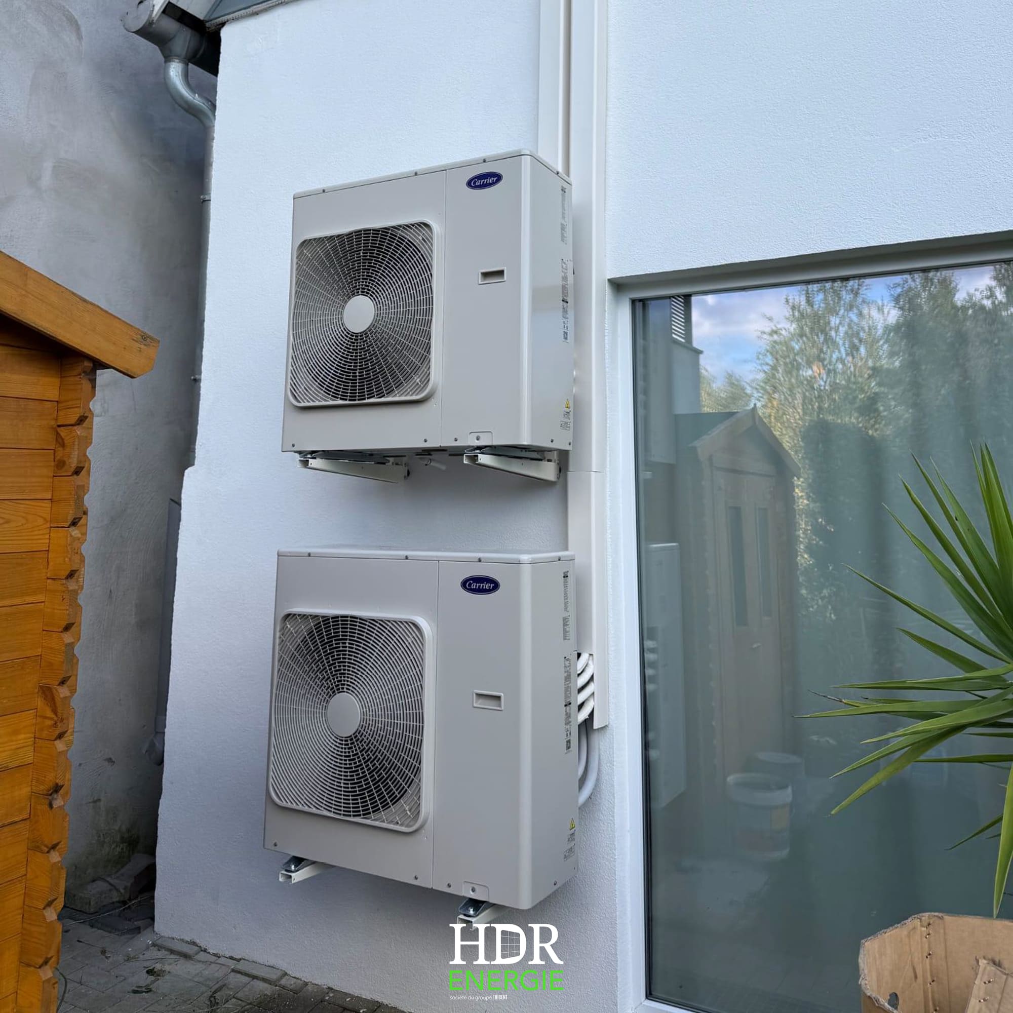 HDR ENERGIE-Nos réalisations - Installation climatisation – habitation – 2 Tri-split 10kW Carrier