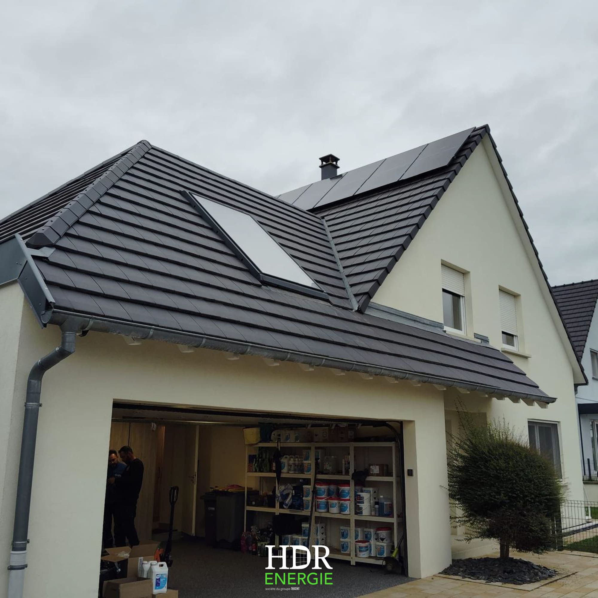 Installation photovoltaïque sur toiture – 6 kWc + batterie de stockage Huawei Luna2000-7-S1 7 Kwh