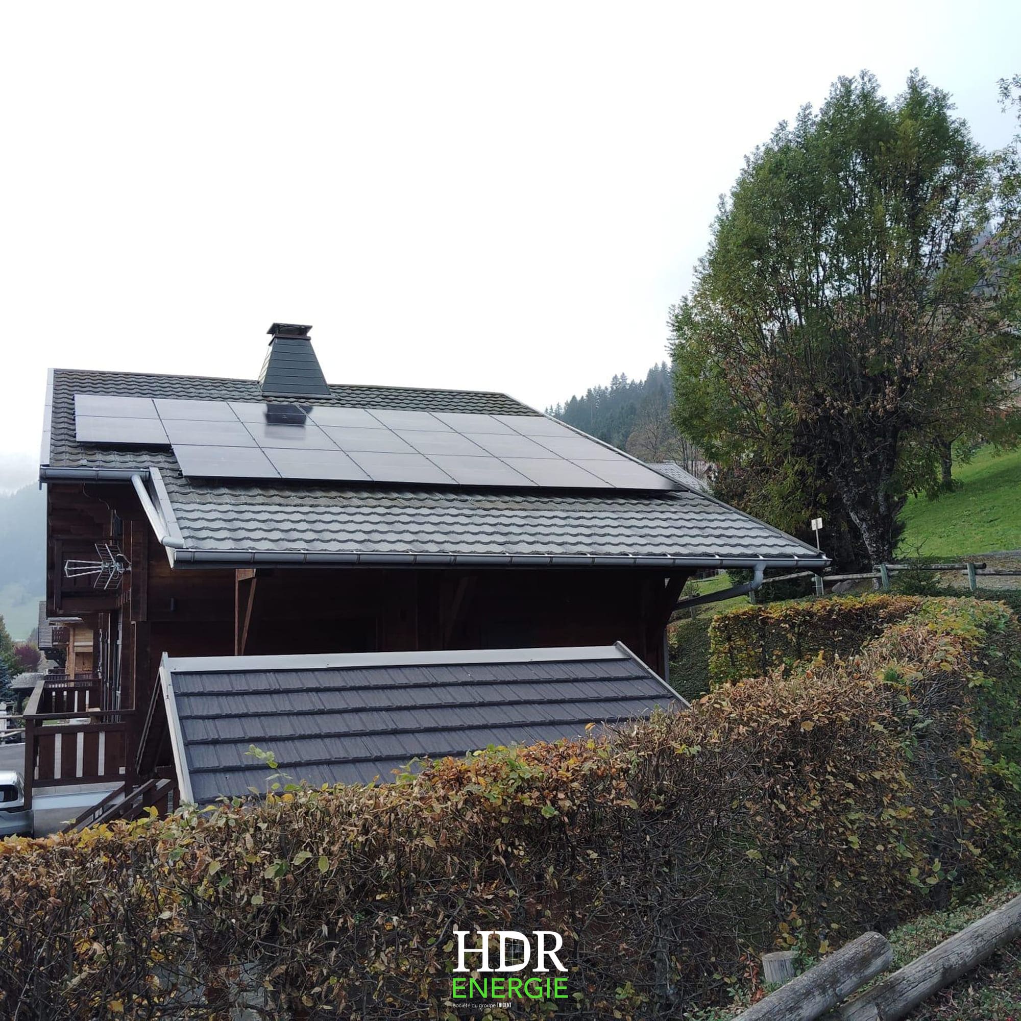 HDR ENERGIE- Nos réalisations - Installation photovoltaïque – sur toiture – 9.1 kWc + batterie de stockage Huawei – LUNA2000-7-S1 7 kWh