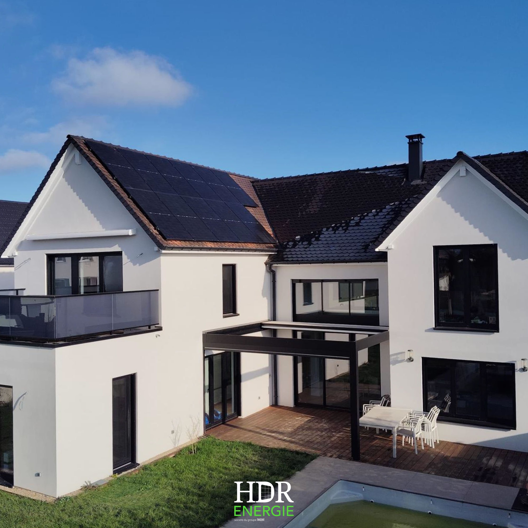 HDR ENERGIE- Nos réalisations - Installation photovoltaïque – sur toiture – 9.5 kWc