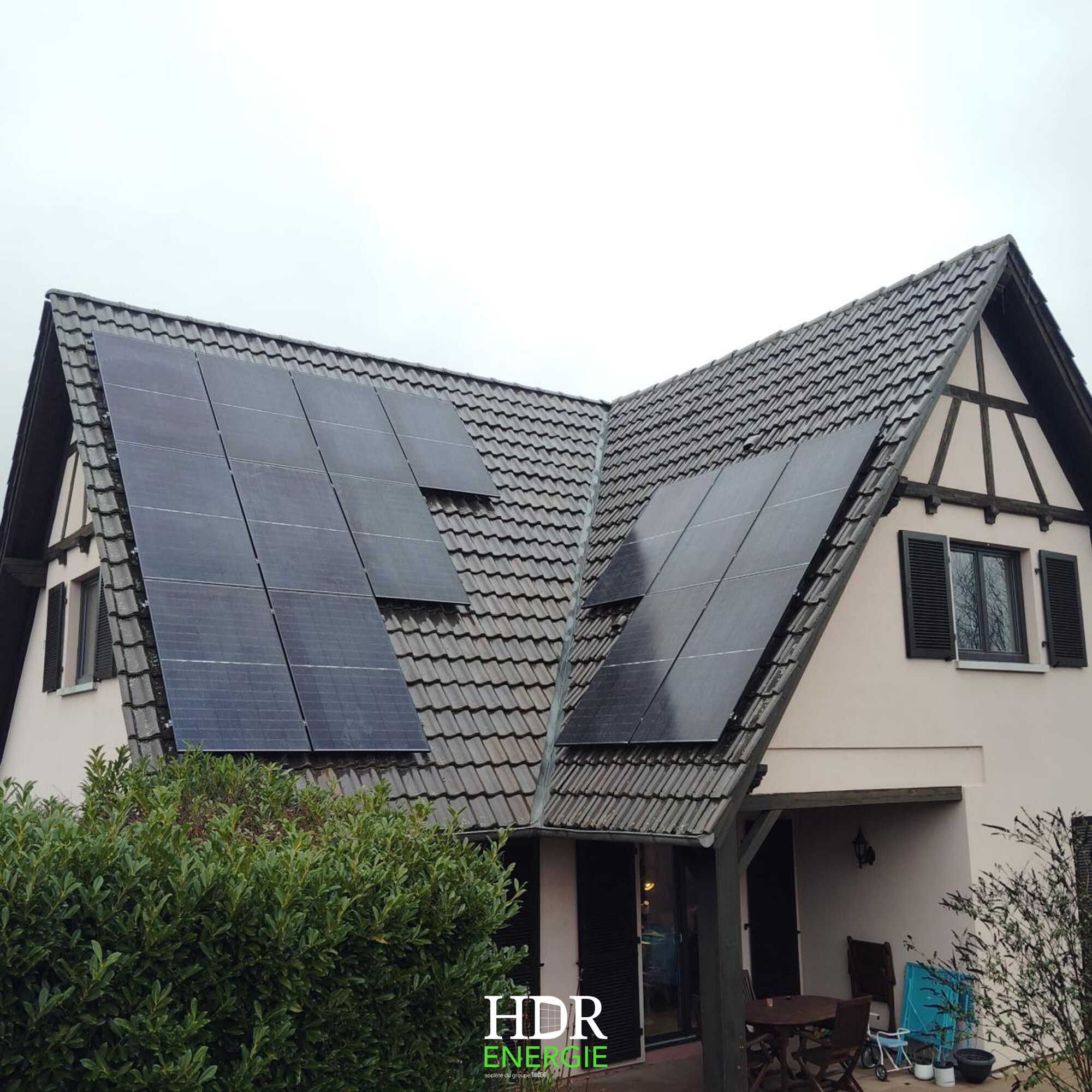 Installation photovoltaïque – sur toiture de maison –  7 kWc + batterie de stockage Huawei – LUNA2000-7-S1